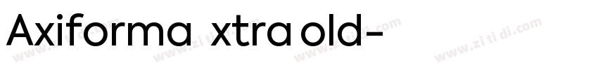 Axiforma ExtraBold字体转换